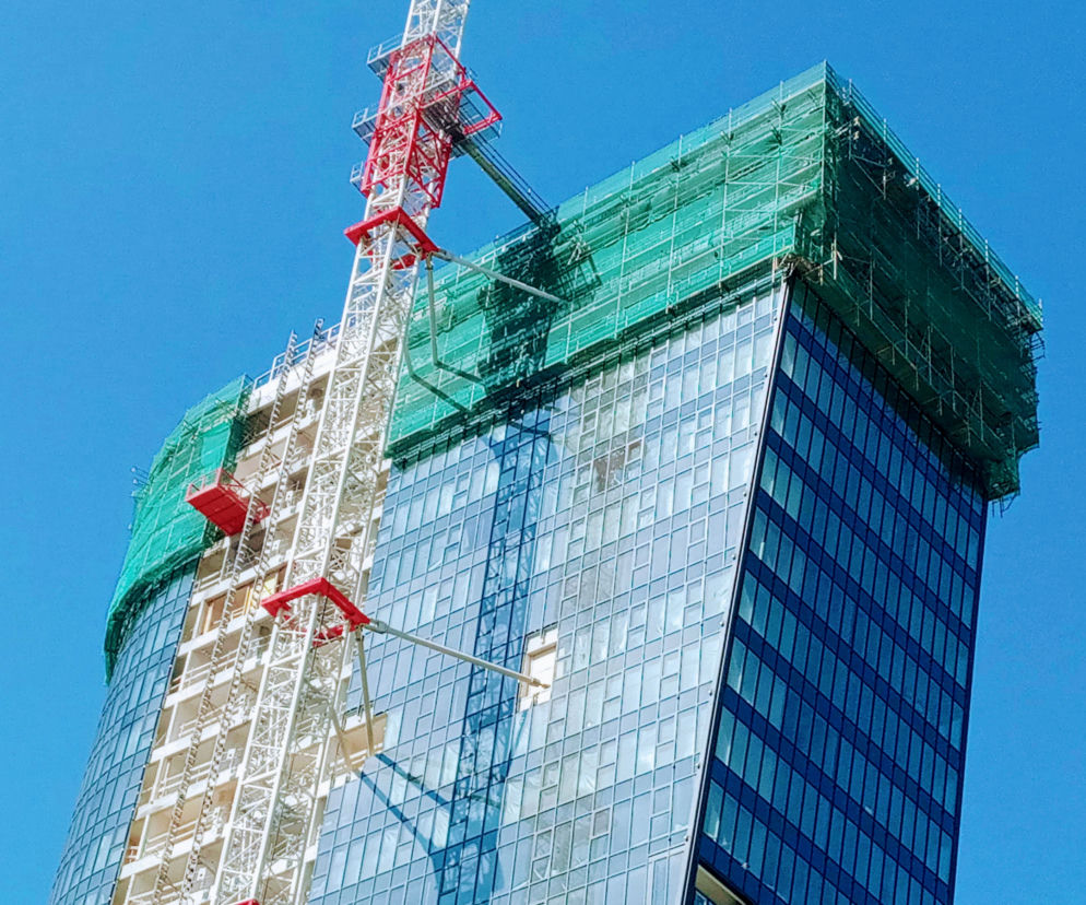 Budowa Hanza Tower - kwiecień 2020