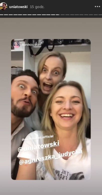 M jaik miłość: Nina (Agnieszka Judycka), Joasia (Barbara Kurdej-Szatan), Leszek (Sławek Uniatowski)