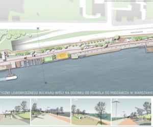 Projekt w konkursie na opracowanie koncepcji architektoniczno-urbanistycznej lewobrzeżnego bulwaru Wisły – III nagroda