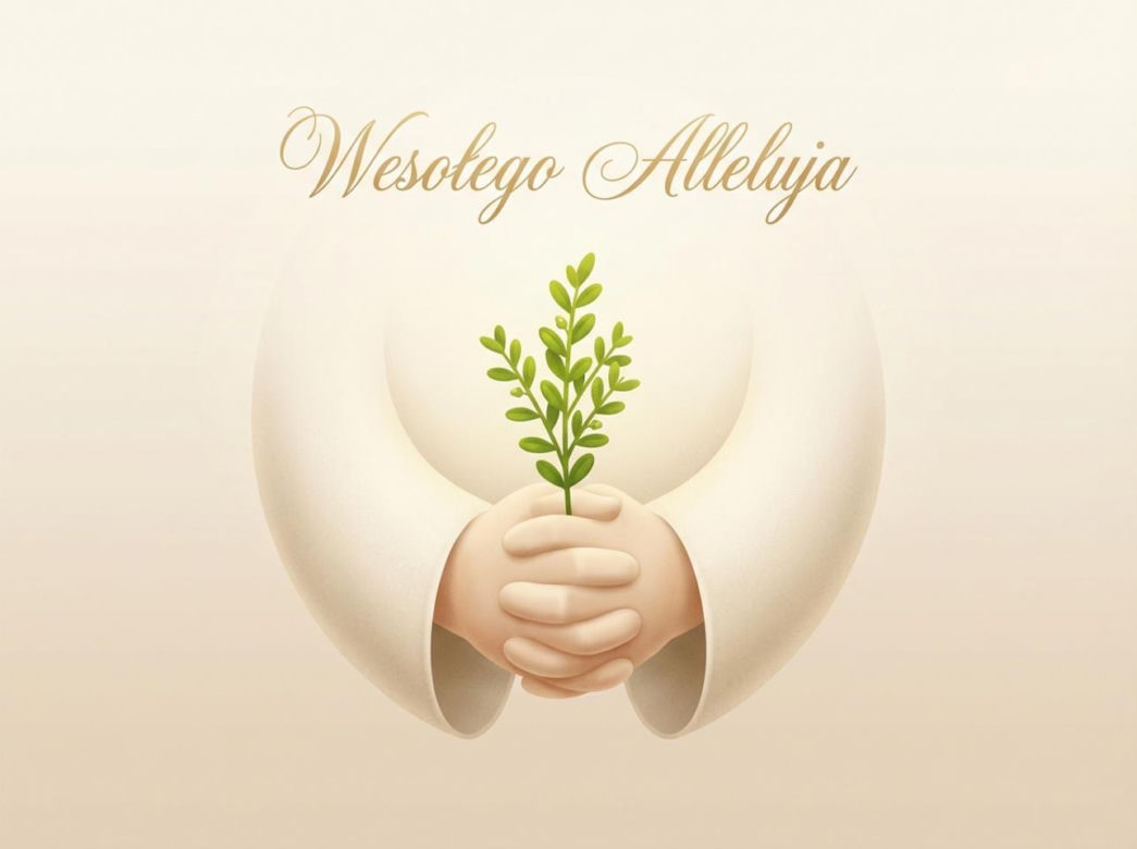 Religijna kartka na Wielkanoc