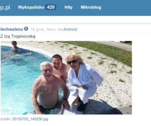Wałęsa z Trojanowską na basenie!