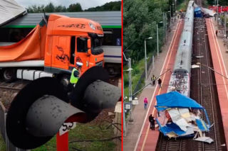 Wypełniony pociąg Intercity wbił się w ciężarówkę. Dramat na przejeździe w Gdańsku