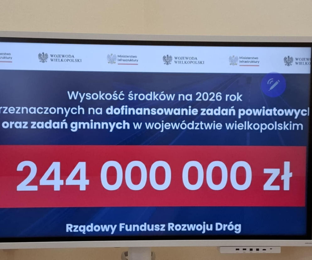 Ponad 240 milionów złotych na remonty dróg w Wielkopolsce. Pieniądze trafią też do Kalisza i powiatu kaliskiego 