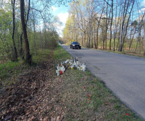 Miejsce wypadku Łukasza Litewki