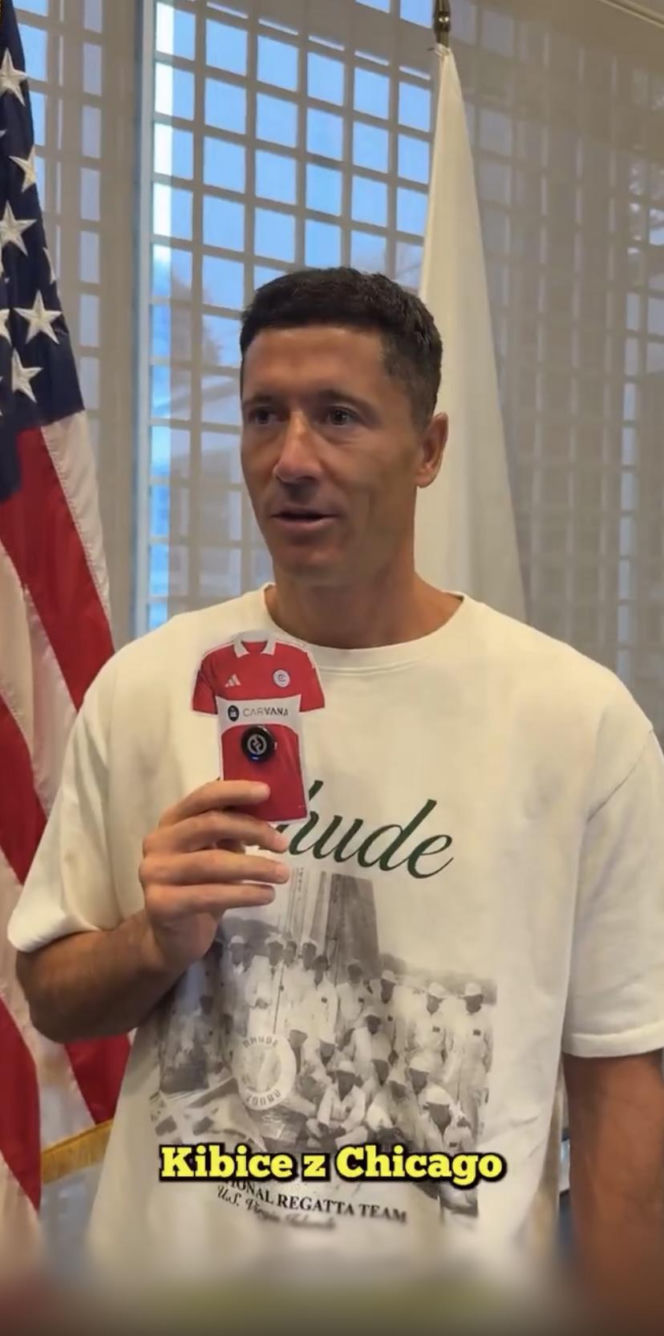 Robert Lewandowski przed wylotem do USA
