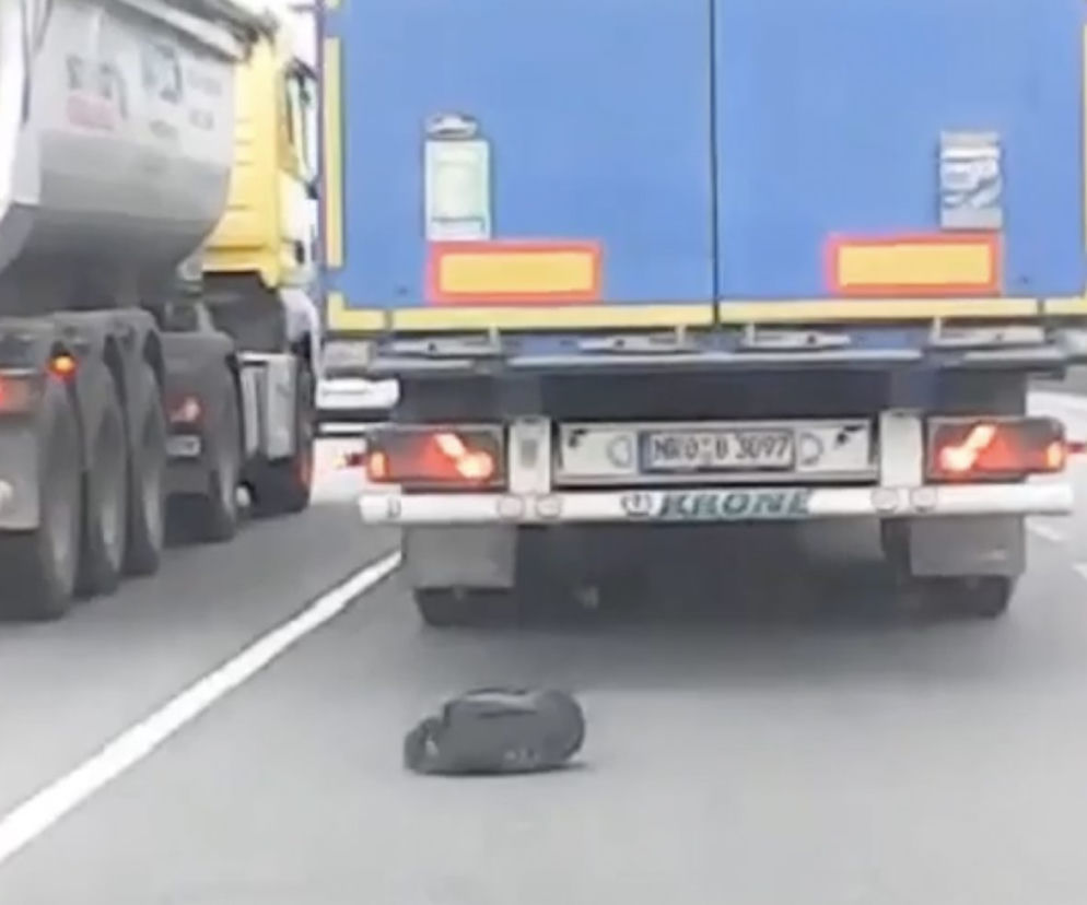 Uciekinier wypadł z tira