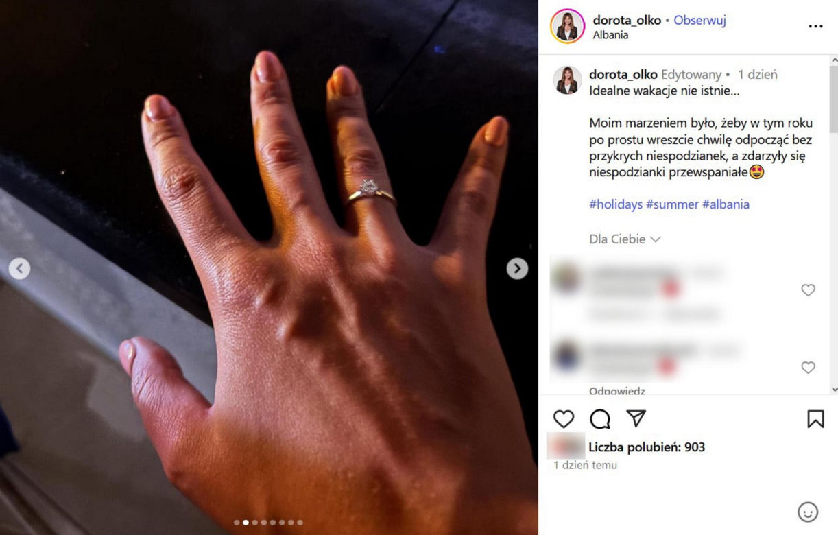  Posłanka Dorota Olko się zaręczyła 