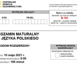 Matura polski rozszerzony 2021 - arkusz CKE