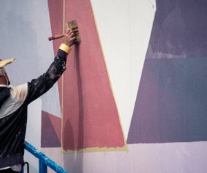 Mural o słynnym warszawskim bazarze gotowy