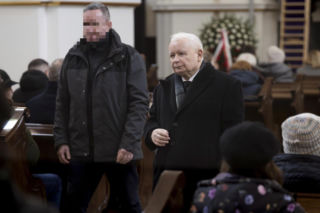 Jarosław Kaczyński na pogrzebie pierwszego naczelnego Gazety Polskiej