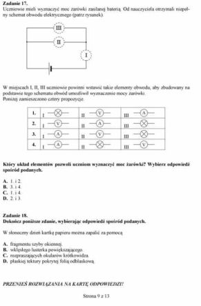 Próbny EGZAMIN GIMNAZJALNY grudzień 2011 - PRZEDMIOTY PRZYRODNICZE: Biologia, chemia, fizyka, geografia: jakie były PYTANIA, ARKUSZE, ODPOWIEDZI, PRZECIEKI