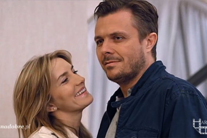 Na dobre i na złe odcinek 539. Hana Goldberg (Kamilla Baar), Piotr Gawryło (Marek Bukowski)