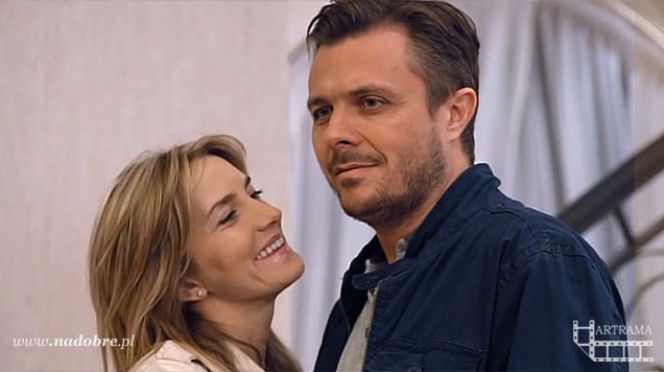 Na dobre i na złe odcinek 539. Hana Goldberg (Kamilla Baar), Piotr Gawryło (Marek Bukowski)