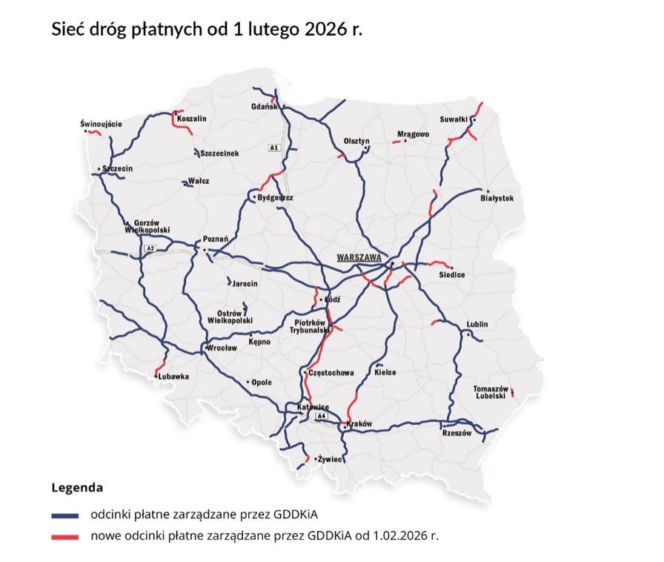 mapa dróg płatnych