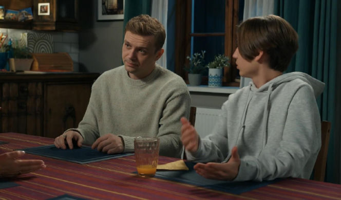 Barwy szczęścia odc. 3347. Hubert (Marek Molak), Emil (Artem Malashchuk)