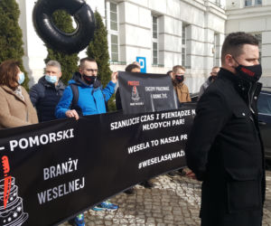 Protest branży weselnej w Bydgoszczy