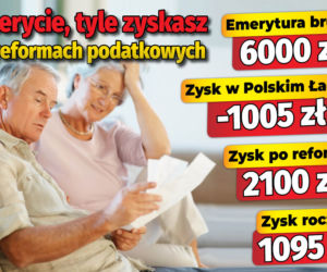 Emerycie, tyle zyskasz na reformach podatkowych