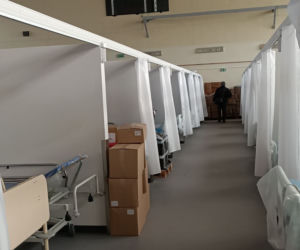 Szpital tymczasowy w Białymstoku przy ul. Wołodyjowskiego [ZDJĘCIA]