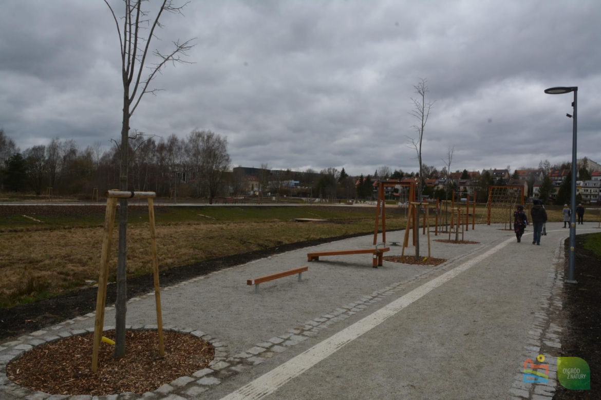 Nowy park w Olsztynie. Są ławeczki, miejsca do grillowania, plac zabaw [ZDJĘCIA]