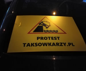 Protest taksówkarzy w Rzeszowie 25 listopada