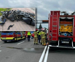 Jechał oddać krew dla chorej Hani. Tragiczna śmierć motocyklisty pod Kaliszem