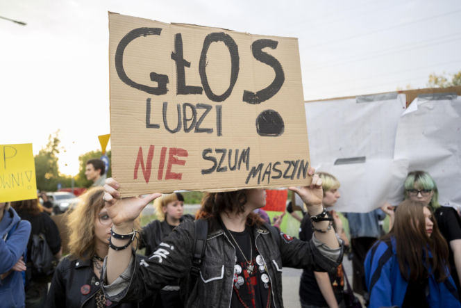 Protest w Piasecznie przeciwko Data Center