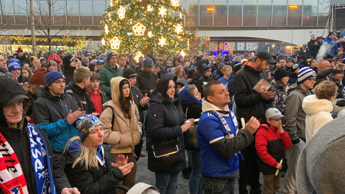Protest kibiców Ruchu Chorzów w sprawie stadionu 