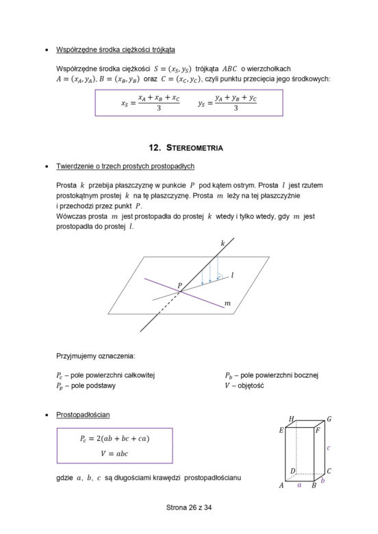 Karta wzorów matematyka matura 2023