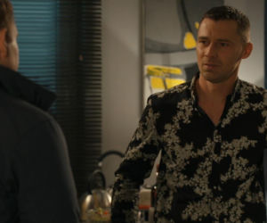 Barwy szczęścia odc. 3341. Darek Janicki (Andrzej Niemyt), Hubert (Marek Molak)