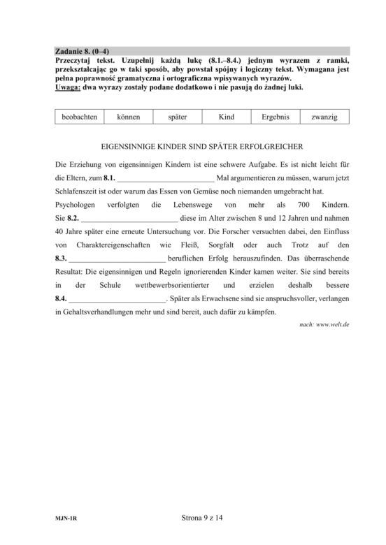 ARKUSZE CKE - Matura j.niemiecki- poziom rozszerzony 2019 - co było na maturze z niemieckiego?