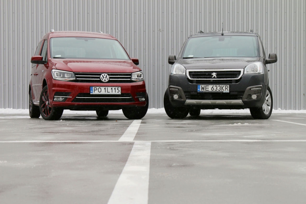 Volkswagen Caddy Trendline 2.0 TDI vs. Peugeot Partner Tepee 1.6 BlueHDi