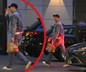 Robert Lewandowski relaksuje się przed Polska - Szwecja. Pod hotelem czekał na niego gość z przyszłości [GALERIA]