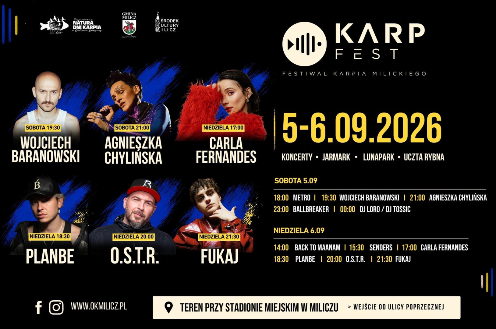Milicz zaprasza na karpiowe święto! karpFEST - Festiwal Karpia Milickiego 2026 już we wrześniu