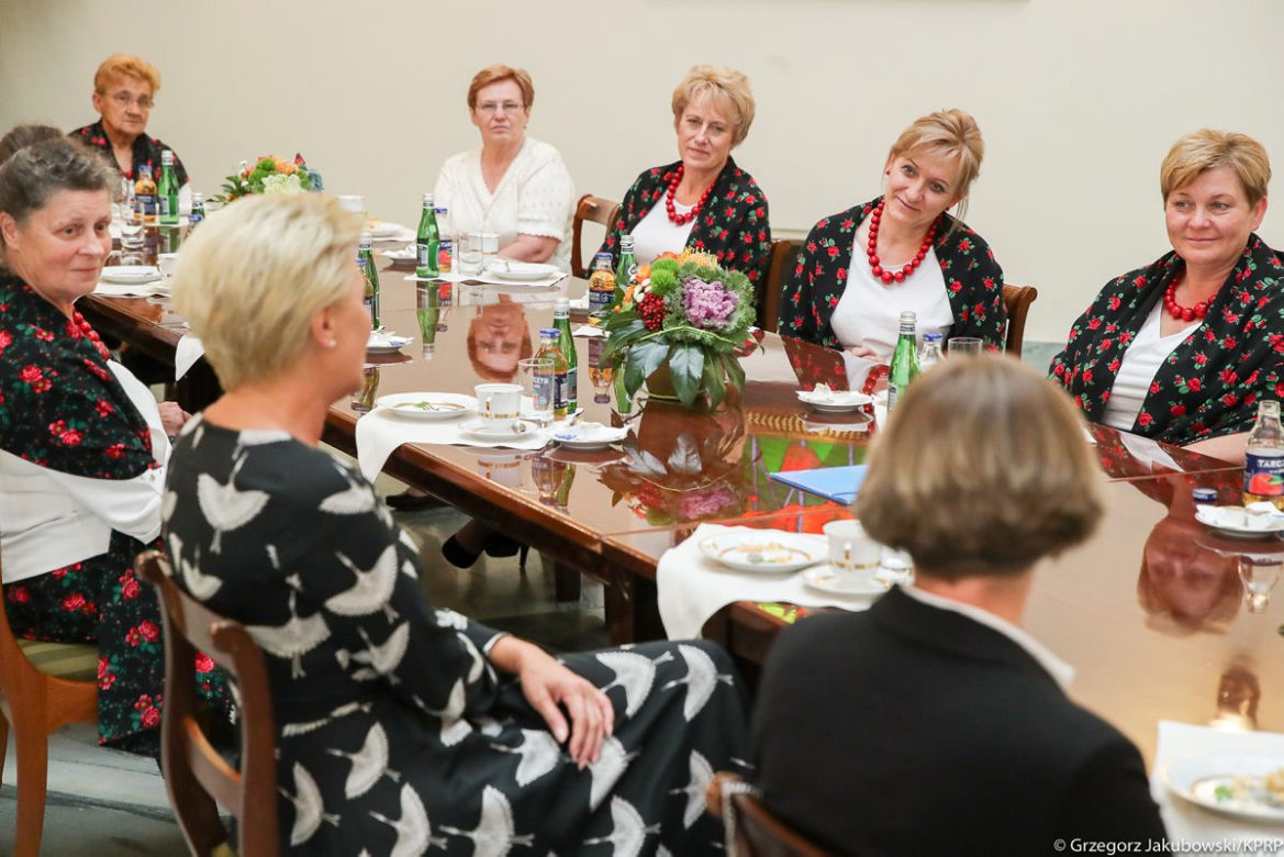 Agata Duda gościła członkinie Koła Gospodyń Wiejskich