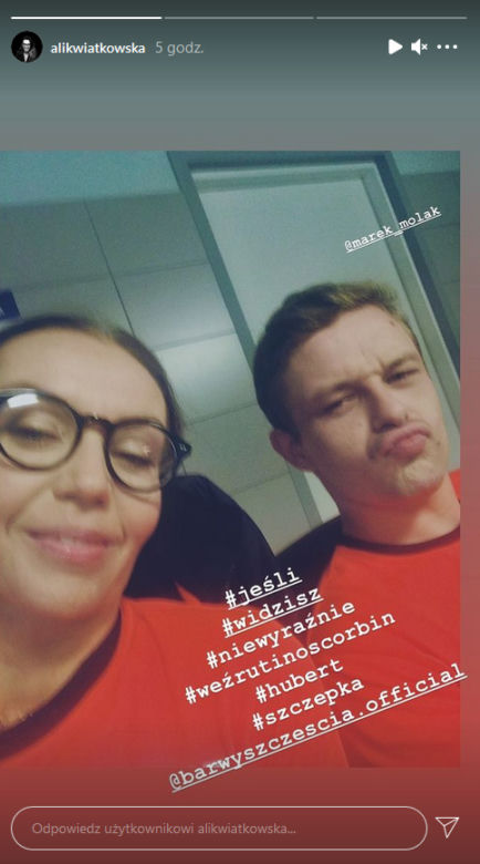 Barwy szczęścia. Szczepka (Alicja Kwiatkowska), Hubert (Marek Molak)