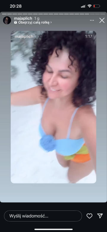 Maja Rutkowski w skąpym bikini biega po śniegu. Tak cieszy się z zimy?
