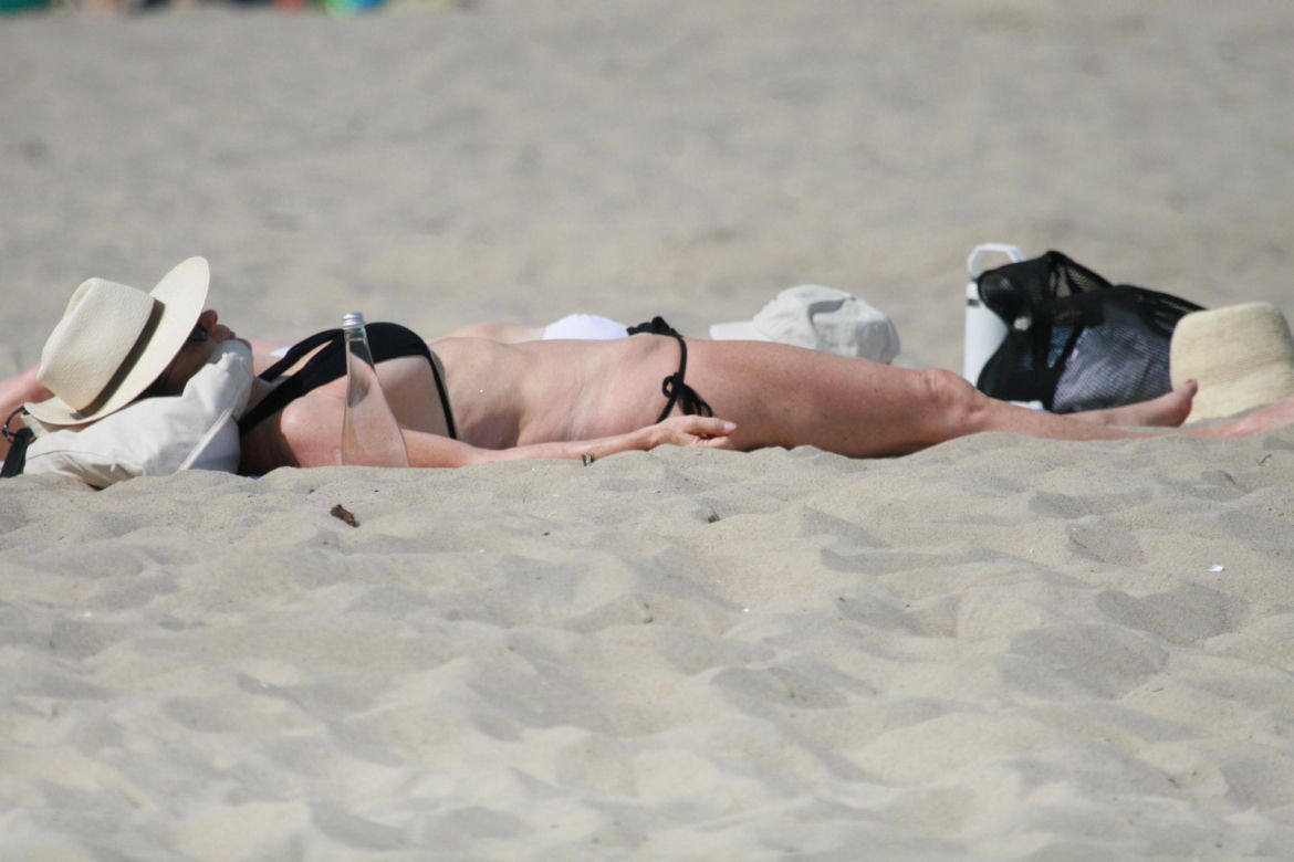 Ewa Skibińska na plaży