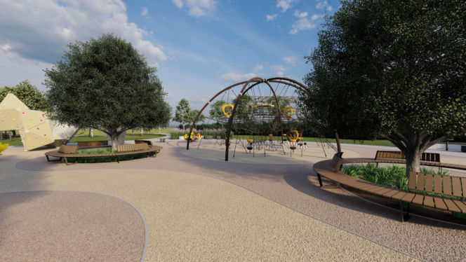 Wizualizacje parku południowego w Gliwicach