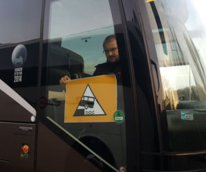 Protest przewoźników autokarowych w Bydgoszczy