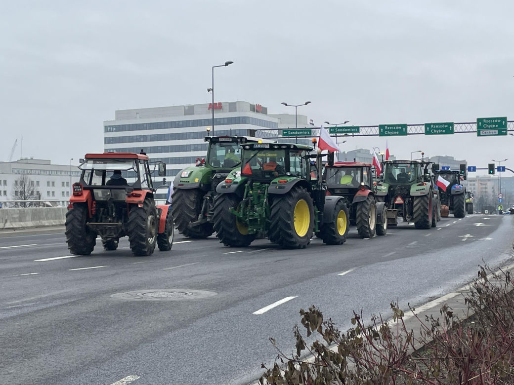 Strajk rolników w Krakowie