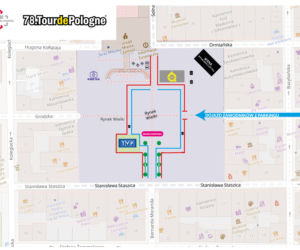 Mapa miasteczka startowego Tour de Pologne