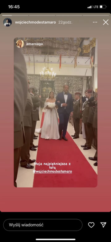 Wojciech Modest Amaro poprowadził córkę do ołtarza