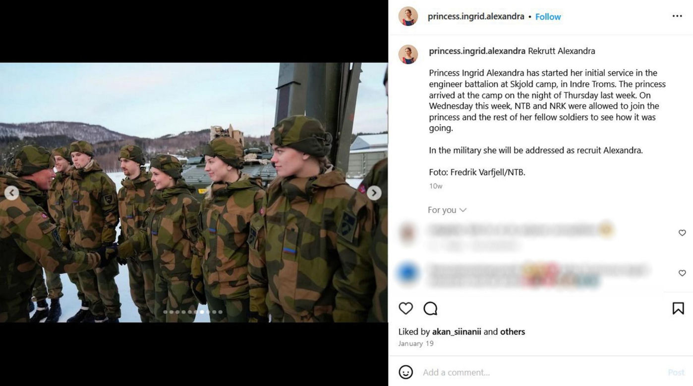 Księżniczka poszła w kamasze. Dostała broń, jest w armii. "Zero przywilejów"