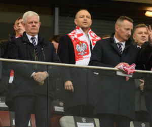 Karol Nawrocki i Przemysław Czarnek na mecze Polska - Albania