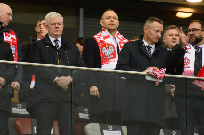 Karol Nawrocki i Przemysław Czarnek na mecze Polska - Albania