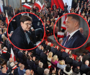 Przemysław Czarnek na premiera, ale to miny Beaty Szydło i byłego ministra sportu są hitem konwencji PiS! Są zdjęcia