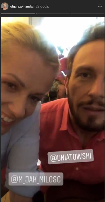 M jak miłość na planie. Marzenka (Olga Szomańska), Leszek Krajewski (Sławek Uniatowski)