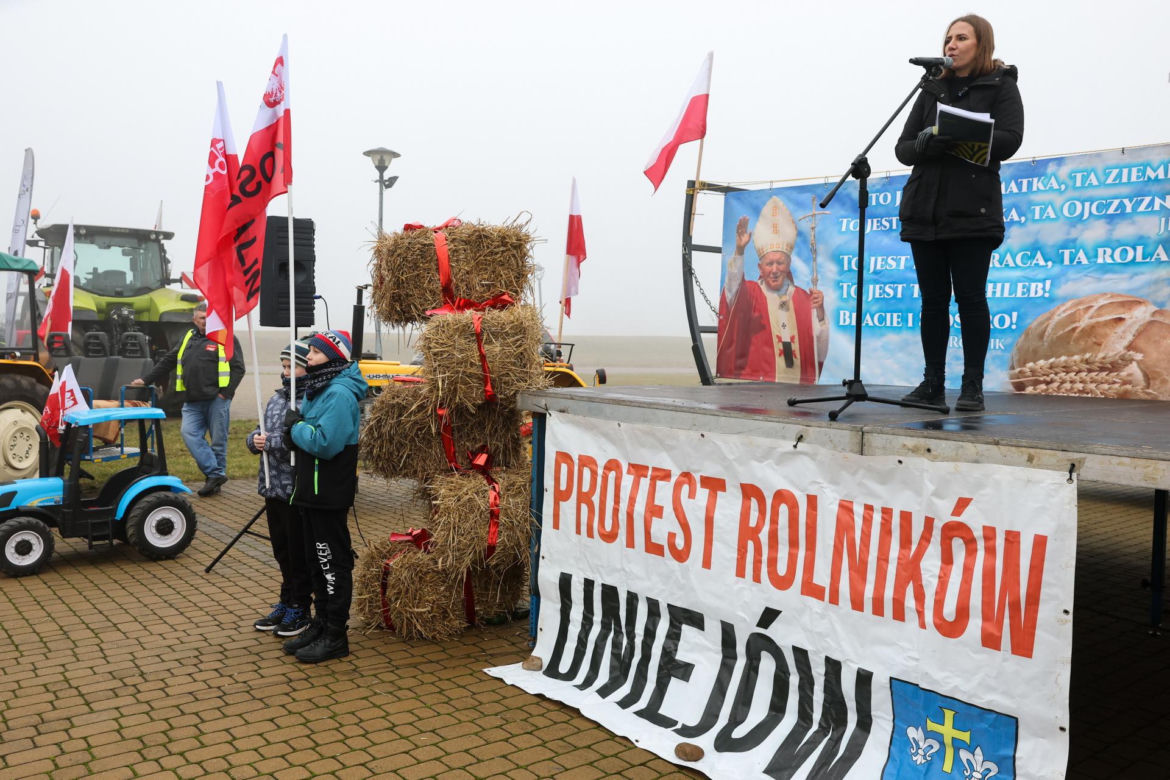 Uniejów. Protest rolników