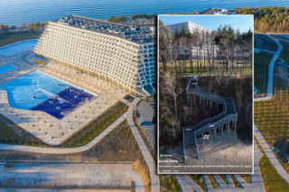 Nowe nagranie z hotelu Gołębiewski. Wąskie zejście na plażę oburzyło internautów