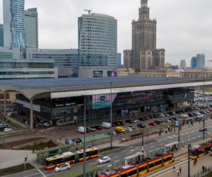 Nowe Centrum Warszawy zimą